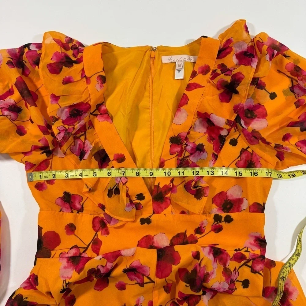 Hutch Deep V Floral Romper Size Medium Anthropologie - Picture 7 of 8